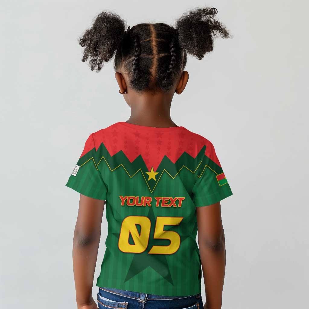 Custom Football Burkina Faso Kid T shirt Rising Star And Horse Sport Style - African Pride