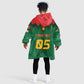 Custom Football Burkina Faso Kid Wearable Blanket Hoodie Rising Star And Horse Sport Style - African Pride