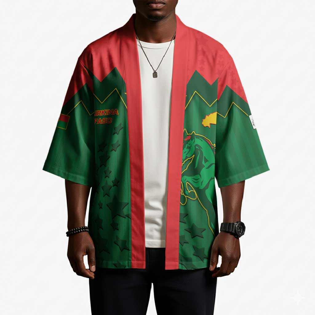 Custom Football Burkina Faso Kimono Rising Star And Horse Sport Style - African Pride