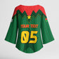 Custom Football Burkina Faso Kimono Sleeve Blouse Rising Star And Horse Sport Style - African Pride