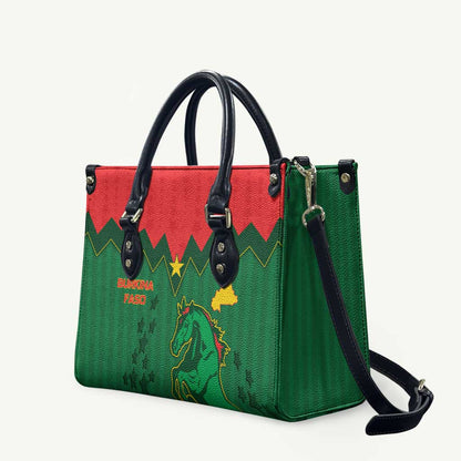 Football Burkina Faso Leather Bag Rising Star And Horse Sport Style - African Pride