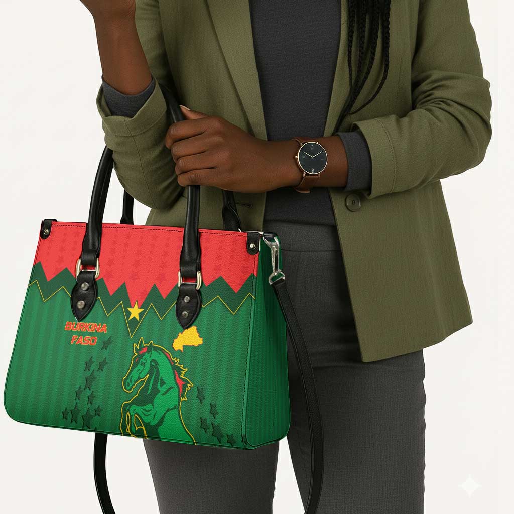 Football Burkina Faso Leather Bag Rising Star And Horse Sport Style - African Pride