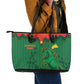 Football Burkina Faso Leather Tote Bag Rising Star And Horse Sport Style - African Pride