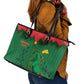 Football Burkina Faso Leather Tote Bag Rising Star And Horse Sport Style - African Pride