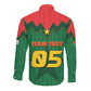 Custom Football Burkina Faso Long Sleeve Button Shirt Rising Star And Horse Sport Style - African Pride
