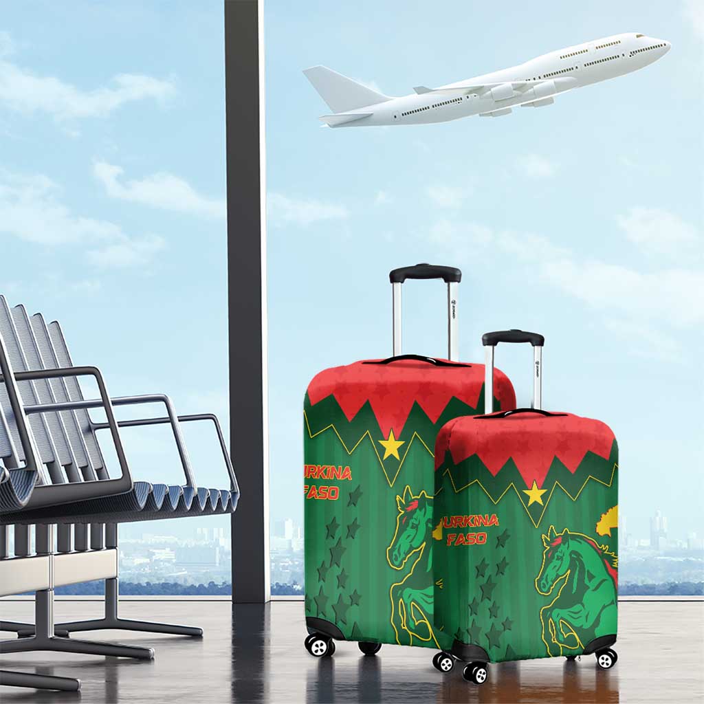 Football Burkina Faso Luggage Cover Rising Star And Horse Sport Style - African Pride