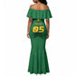 Custom Football Burkina Faso Mermaid Dress Rising Star And Horse Sport Style - African Pride