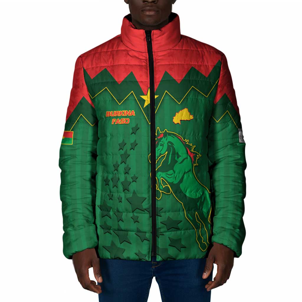 Custom Football Burkina Faso Padded Jacket Rising Star And Horse Sport Style - African Pride