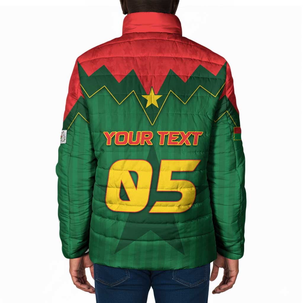 Custom Football Burkina Faso Padded Jacket Rising Star And Horse Sport Style - African Pride