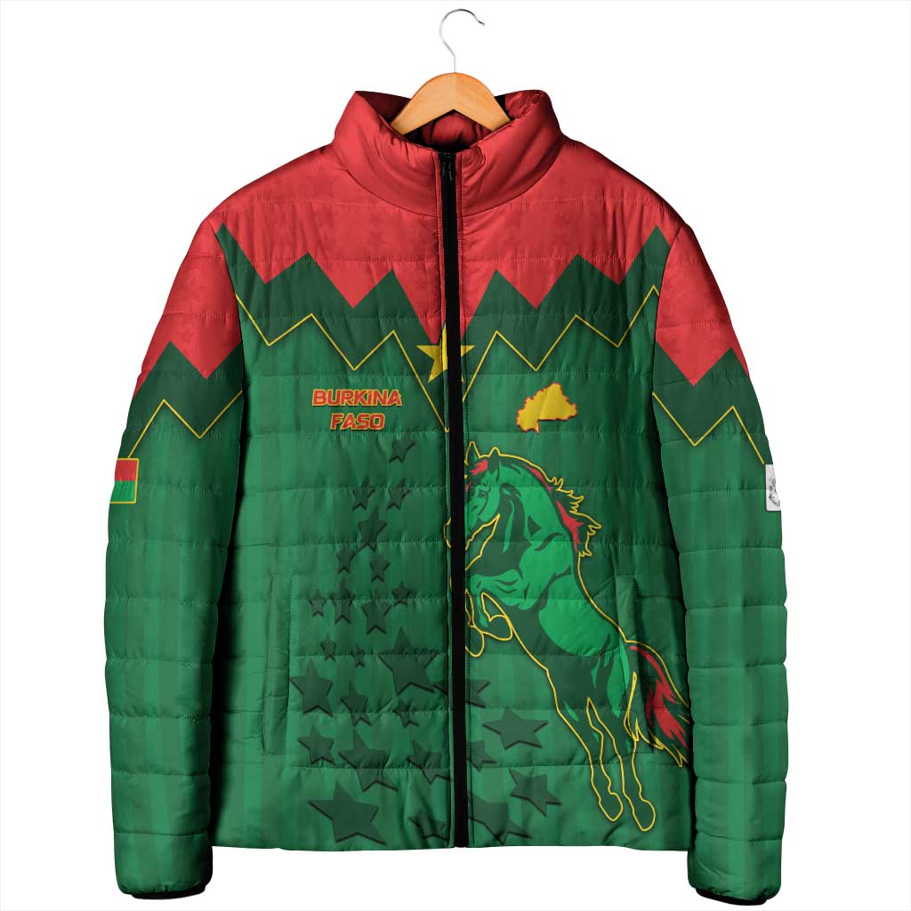 Custom Football Burkina Faso Padded Jacket Rising Star And Horse Sport Style - African Pride