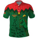 Custom Football Burkina Faso Polo Shirt Rising Star And Horse Sport Style - African Pride