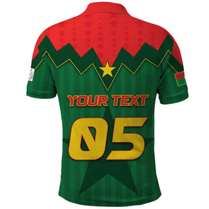 Custom Football Burkina Faso Polo Shirt Rising Star And Horse Sport Style - African Pride