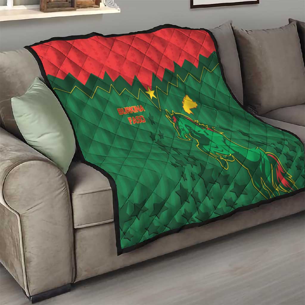 Football Burkina Faso Quilt Rising Star And Horse Sport Style - African Pride