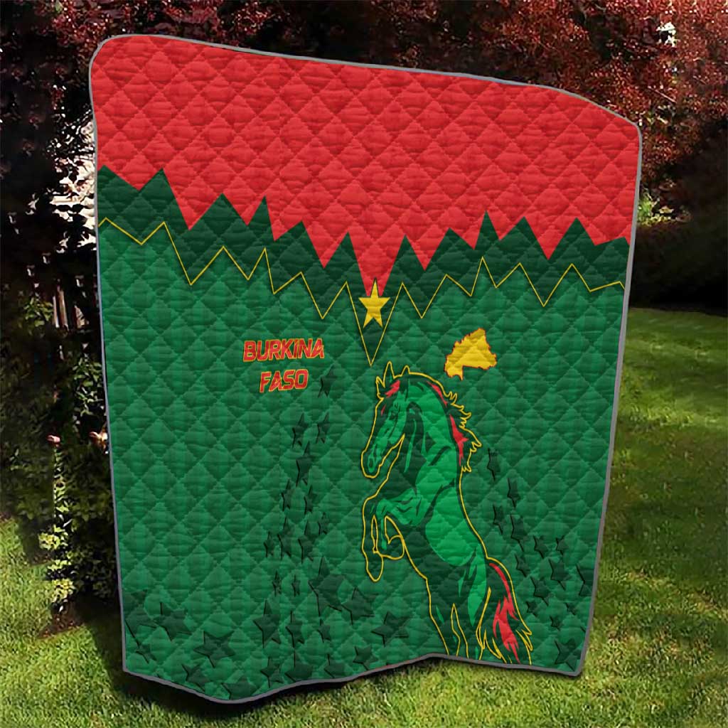 Football Burkina Faso Quilt Rising Star And Horse Sport Style - African Pride