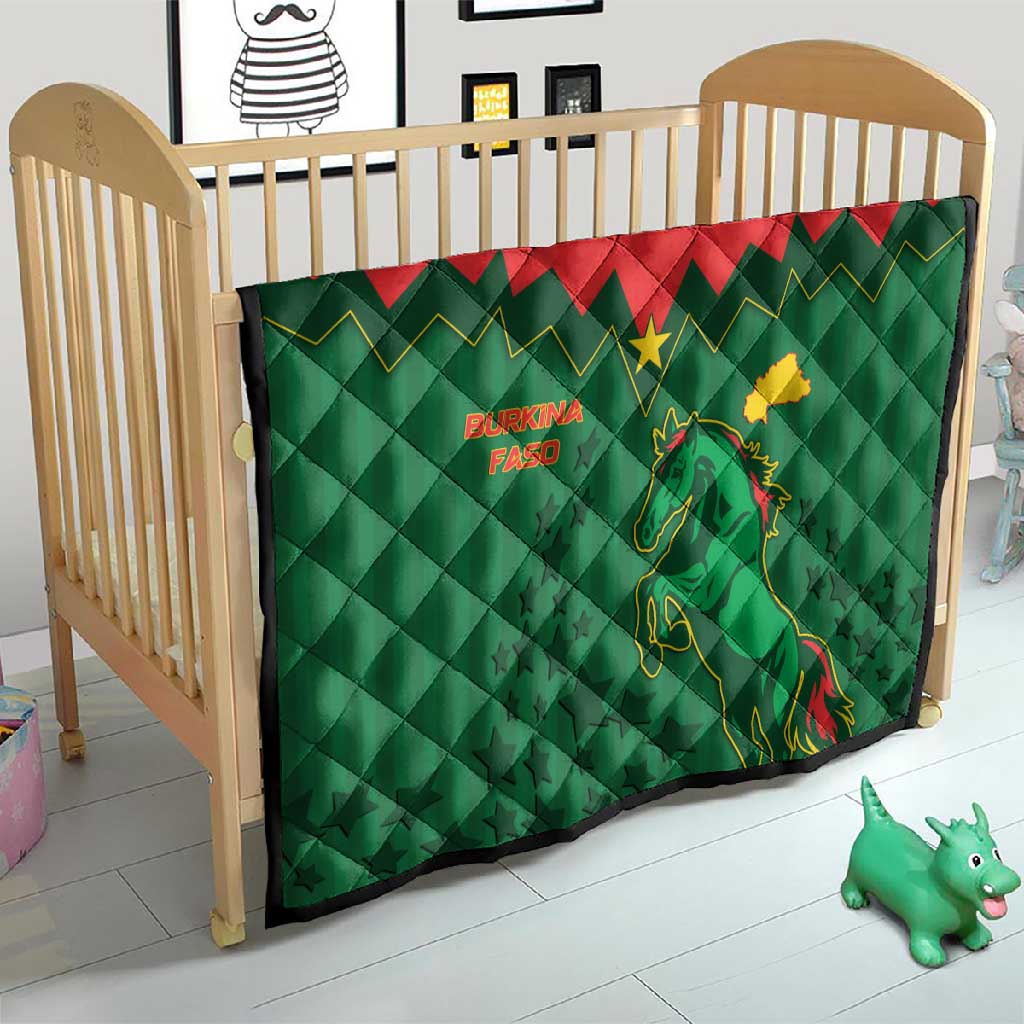 Football Burkina Faso Quilt Rising Star And Horse Sport Style - African Pride