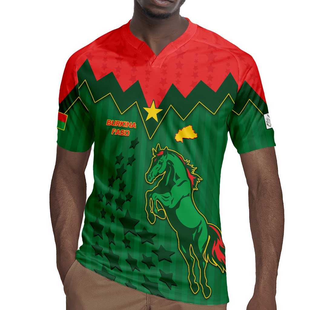 Custom Football Burkina Faso Rugby Jersey Rising Star And Horse Sport Style - African Pride