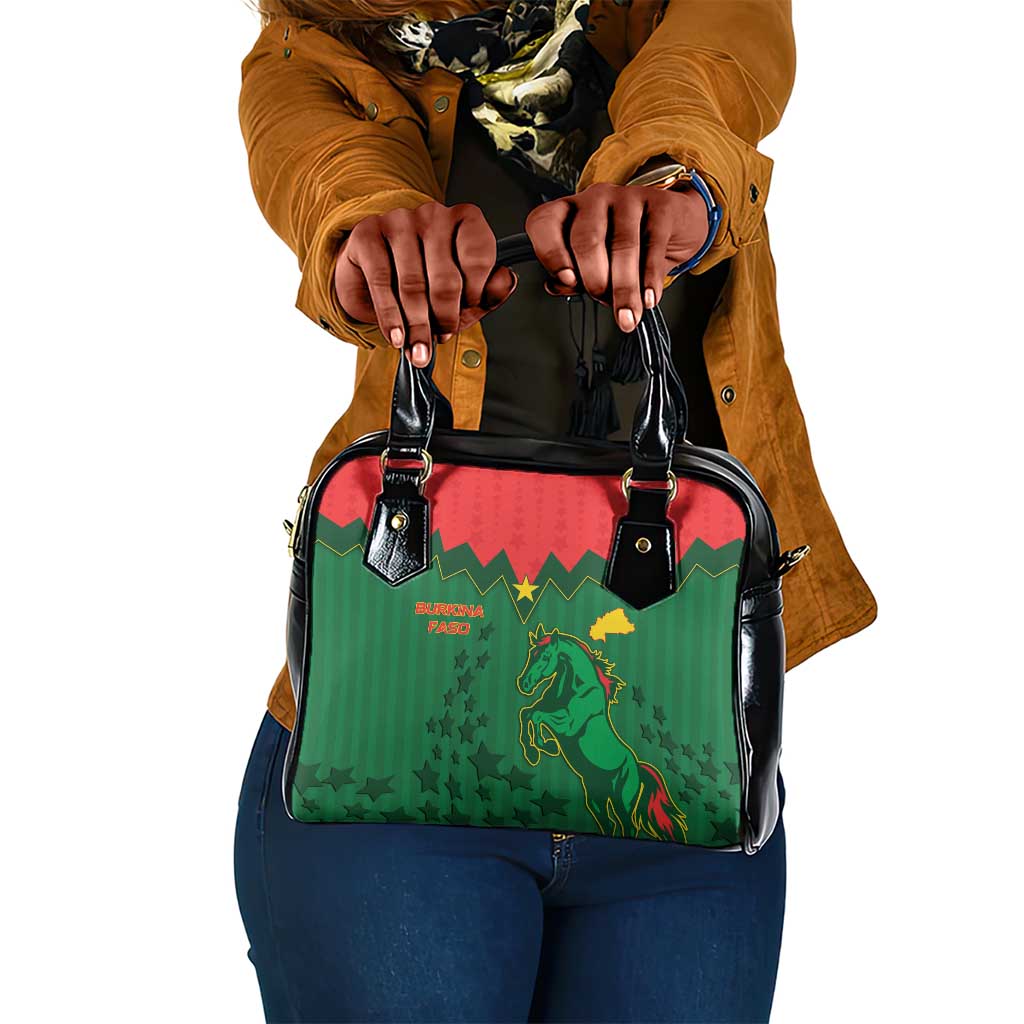 Football Burkina Faso Shoulder Handbag Rising Star And Horse Sport Style - African Pride