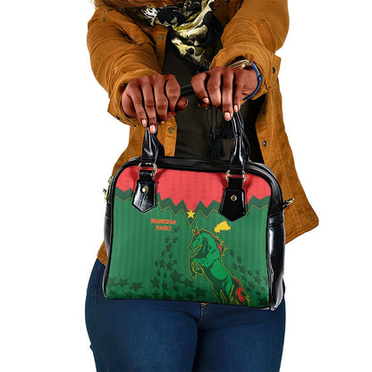 Football Burkina Faso Shoulder Handbag Rising Star And Horse Sport Style - African Pride