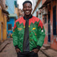 Custom Football Burkina Faso Sleeve Zip Bomber Jacket Rising Star And Horse Sport Style - African Pride