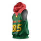 Custom Football Burkina Faso Sleeveless Hoodie Rising Star And Horse Sport Style - African Pride