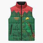 Custom Football Burkina Faso Sleeveless Puffer Jacket Rising Star And Horse Sport Style - African Pride
