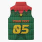 Custom Football Burkina Faso Sleeveless Puffer Jacket Rising Star And Horse Sport Style - African Pride