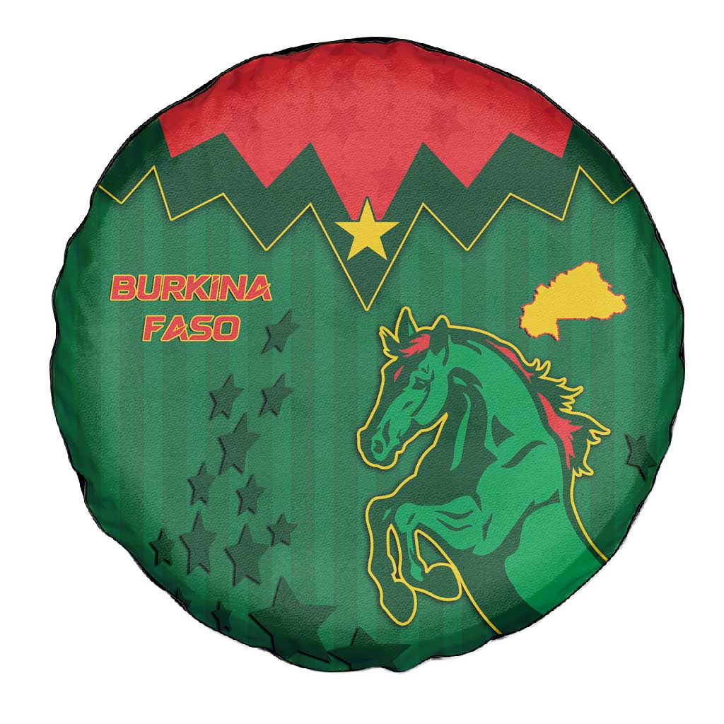 Football Burkina Faso Spare Tire Cover Rising Star And Horse Sport Style - African Pride