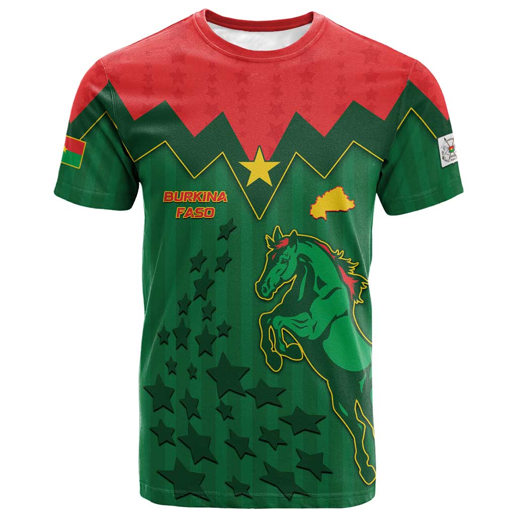 Custom Football Burkina Faso T shirt Rising Star And Horse Sport Style - African Pride