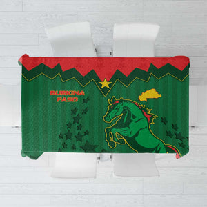 Football Burkina Faso Tablecloth Rising Star And Horse Sport Style - African Pride