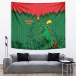 Football Burkina Faso Tapestry Rising Star And Horse Sport Style - African Pride