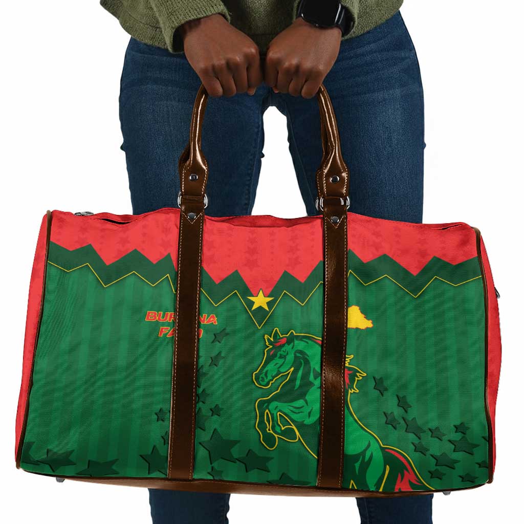 Football Burkina Faso Travel Bag Rising Star And Horse Sport Style - African Pride