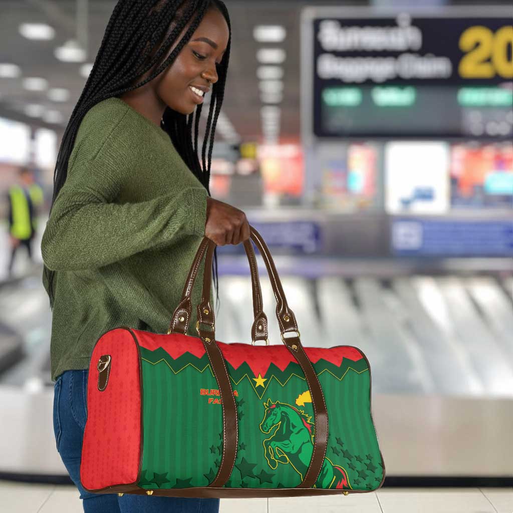 Football Burkina Faso Travel Bag Rising Star And Horse Sport Style - African Pride