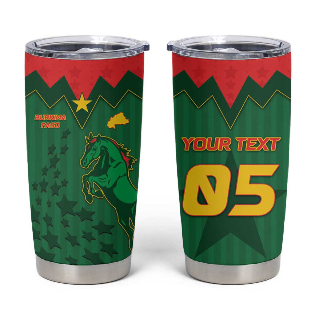 Custom Football Burkina Faso Tumbler Cup Rising Star And Horse Sport Style - African Pride