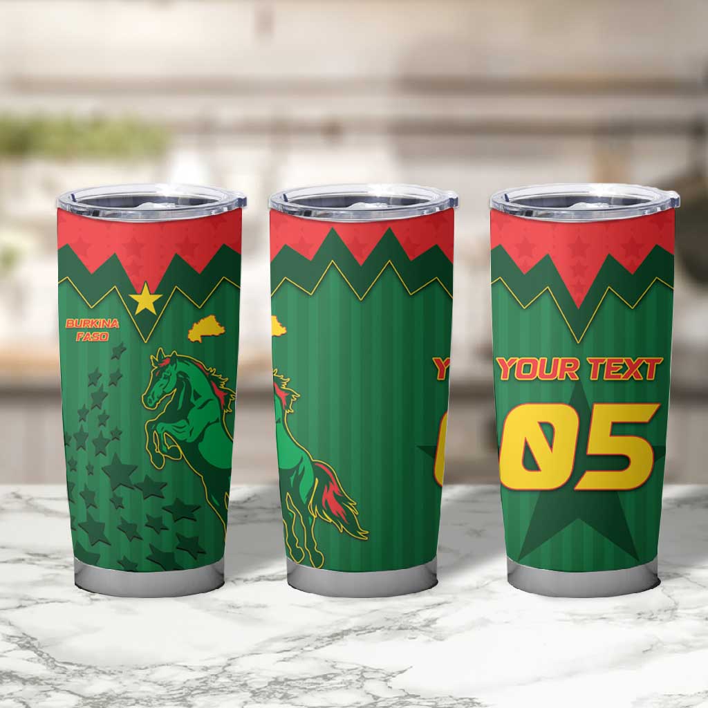 Custom Football Burkina Faso Tumbler Cup Rising Star And Horse Sport Style - African Pride