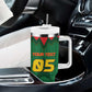 Custom Football Burkina Faso Tumbler With Handle Rising Star And Horse Sport Style - African Pride