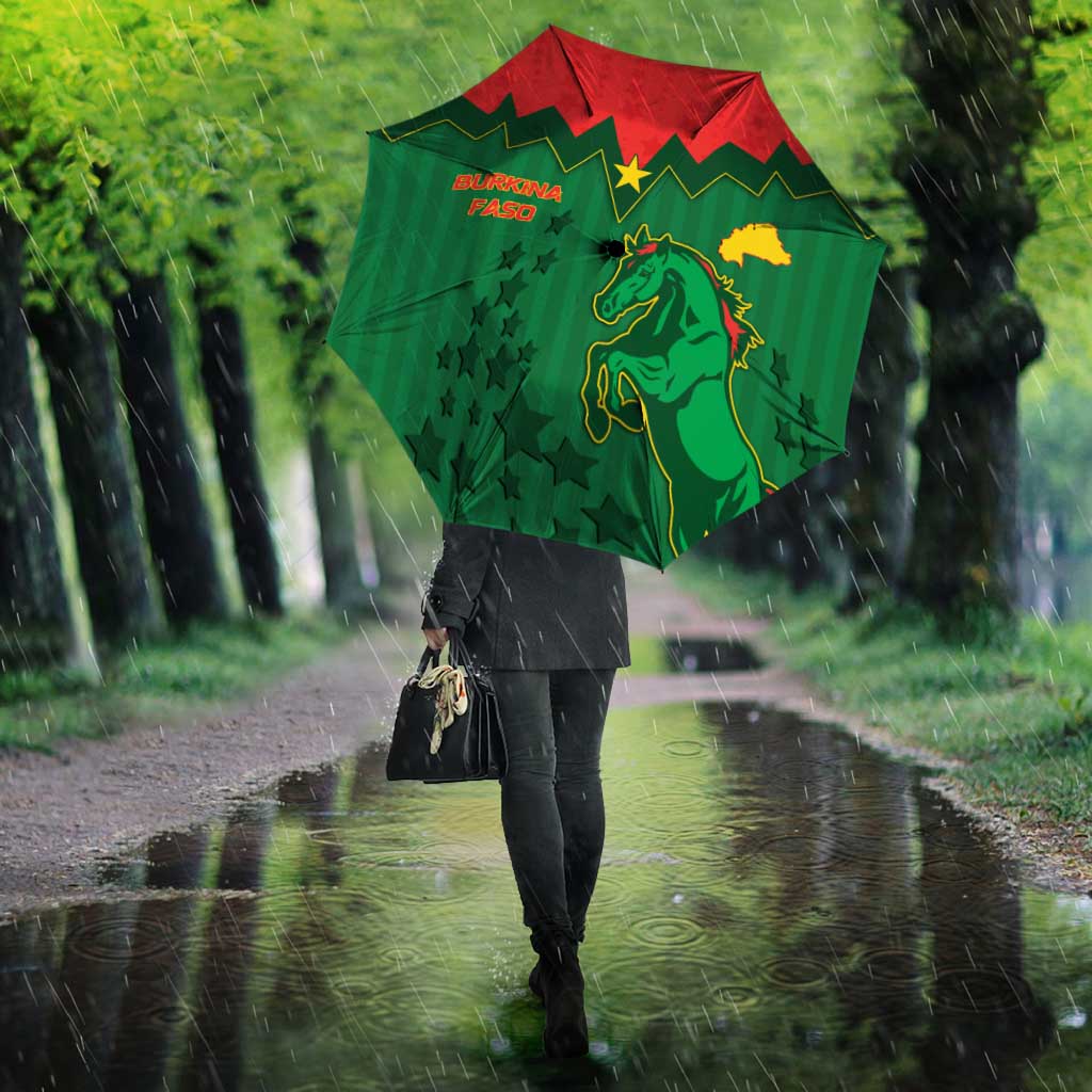Football Burkina Faso Umbrella Rising Star And Horse Sport Style - African Pride
