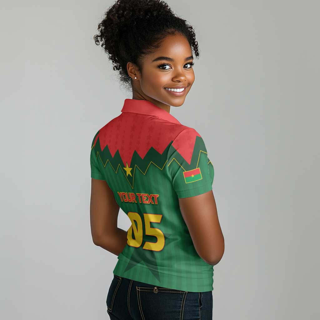 Custom Football Burkina Faso Women Polo Shirt Rising Star And Horse Sport Style - African Pride