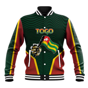 Personalized Togo Baseball Jacket Lion Claw Flag Sport Style - African Pride