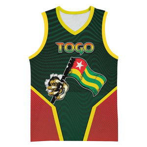 Personalized Togo Basketball Jersey Lion Claw Flag Sport Style - African Pride