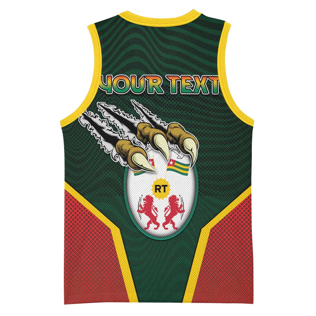 Personalized Togo Basketball Jersey Lion Claw Flag Sport Style - African Pride
