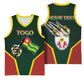 Personalized Togo Basketball Jersey Lion Claw Flag Sport Style - African Pride