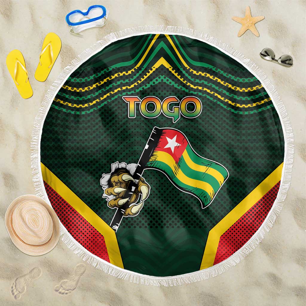 Togo Beach Blanket Lion Claw Flag Sport Style - African Pride