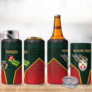Personalized Togo 4 in 1 Can Cooler Tumbler Lion Claw Flag Sport Style - African Pride