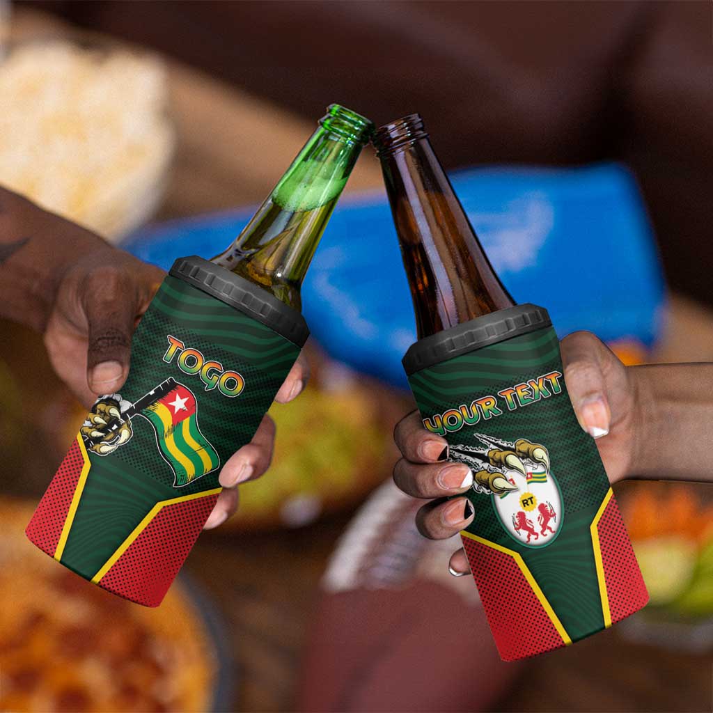 Personalized Togo 4 in 1 Can Cooler Tumbler Lion Claw Flag Sport Style - African Pride