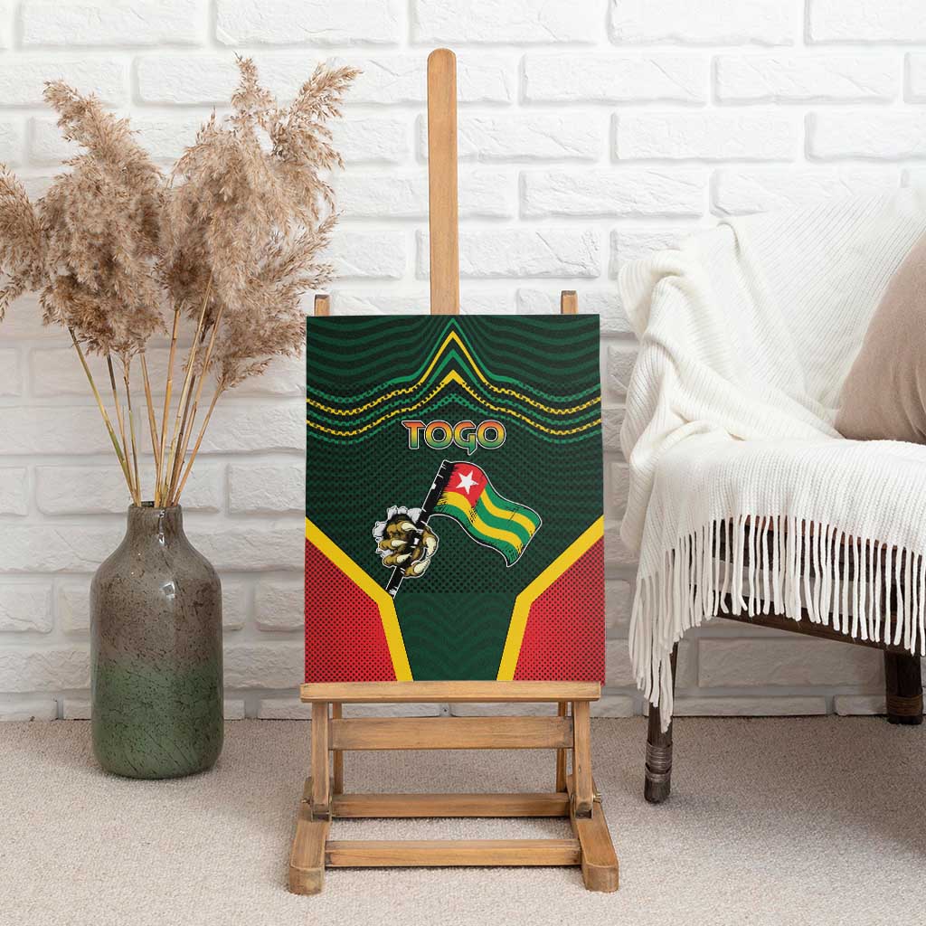 Togo Canvas Wall Art Lion Claw Flag Sport Style - African Pride