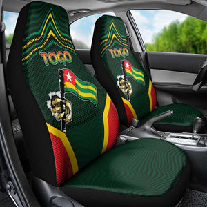 Togo Car Seat Cover Lion Claw Flag Sport Style - African Pride