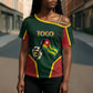 Personalized Togo Cross Shoulder Shirt Lion Claw Flag Sport Style - African Pride