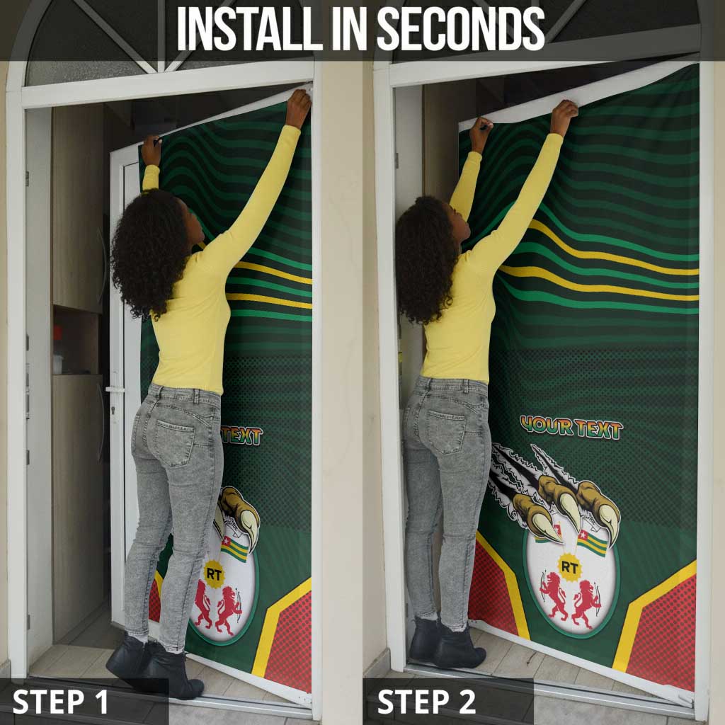 Personalized Togo Door Cover Lion Claw Flag Sport Style - African Pride