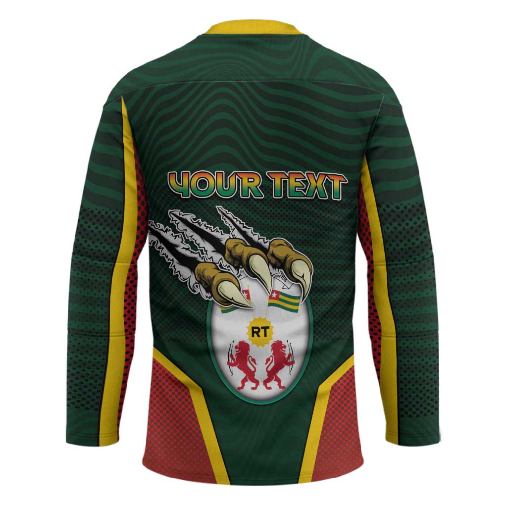 Personalized Togo Hockey Jersey Lion Claw Flag Sport Style - African Pride