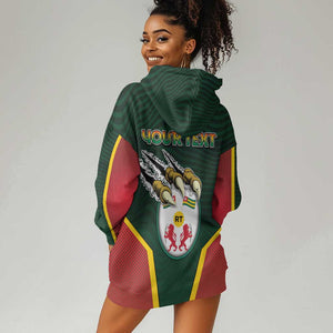 Personalized Togo Hoodie Dress Lion Claw Flag Sport Style - African Pride